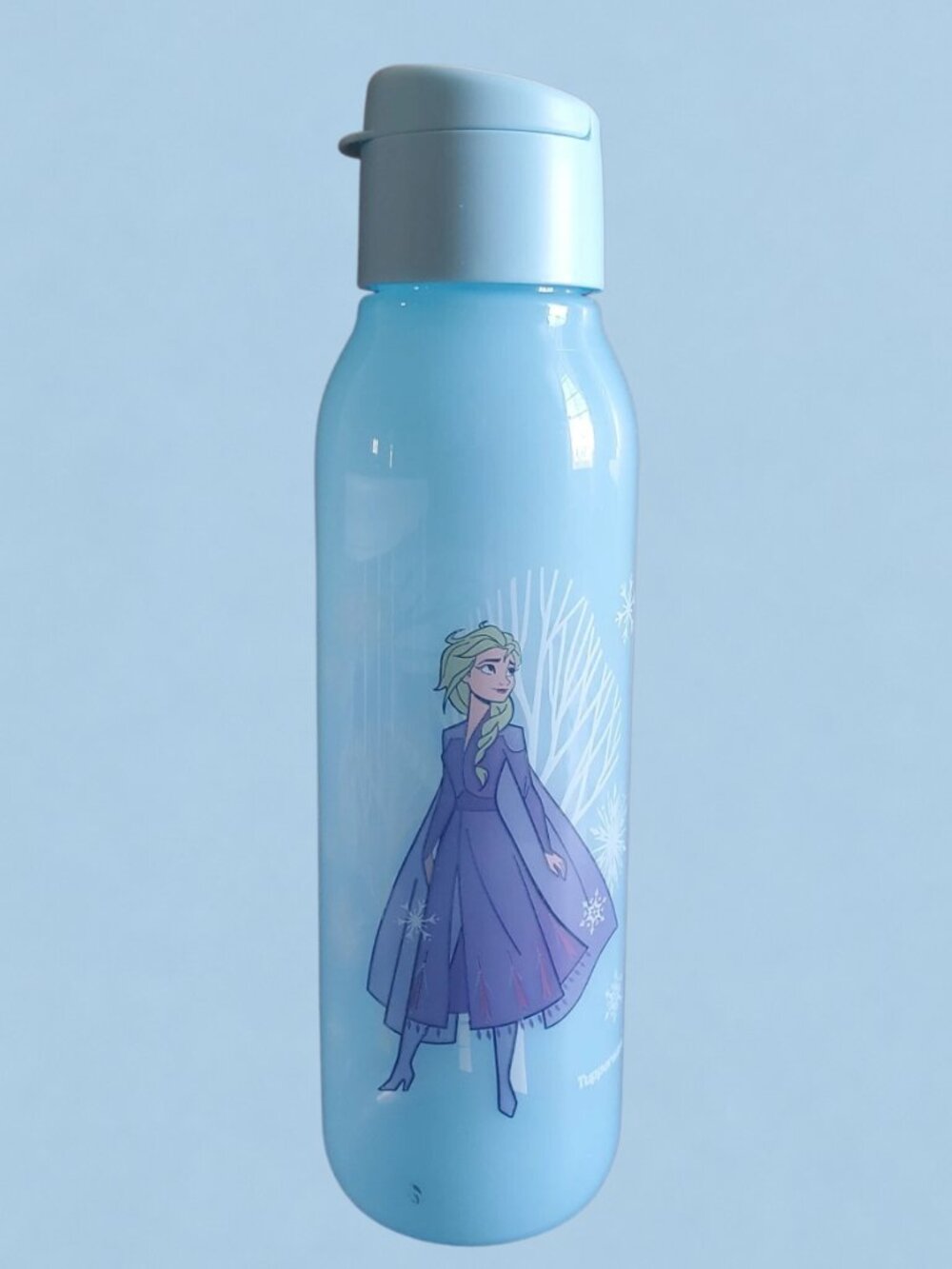 Tupperware Disney Frozen Elsa Eco Water Bottle Flip Top Blue NEW Kids Bottle